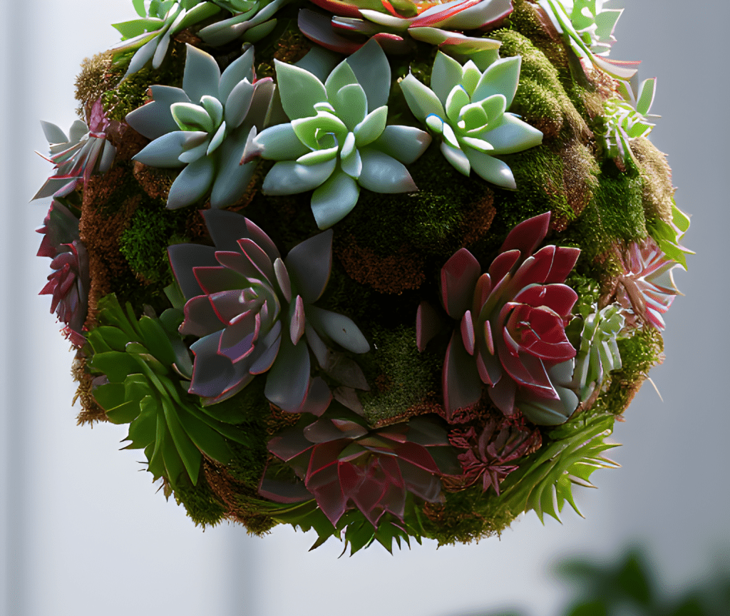 Christmas succulent ball